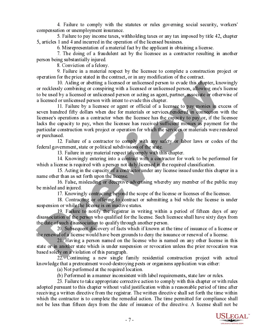 Preview Electrical Contract for Contractor