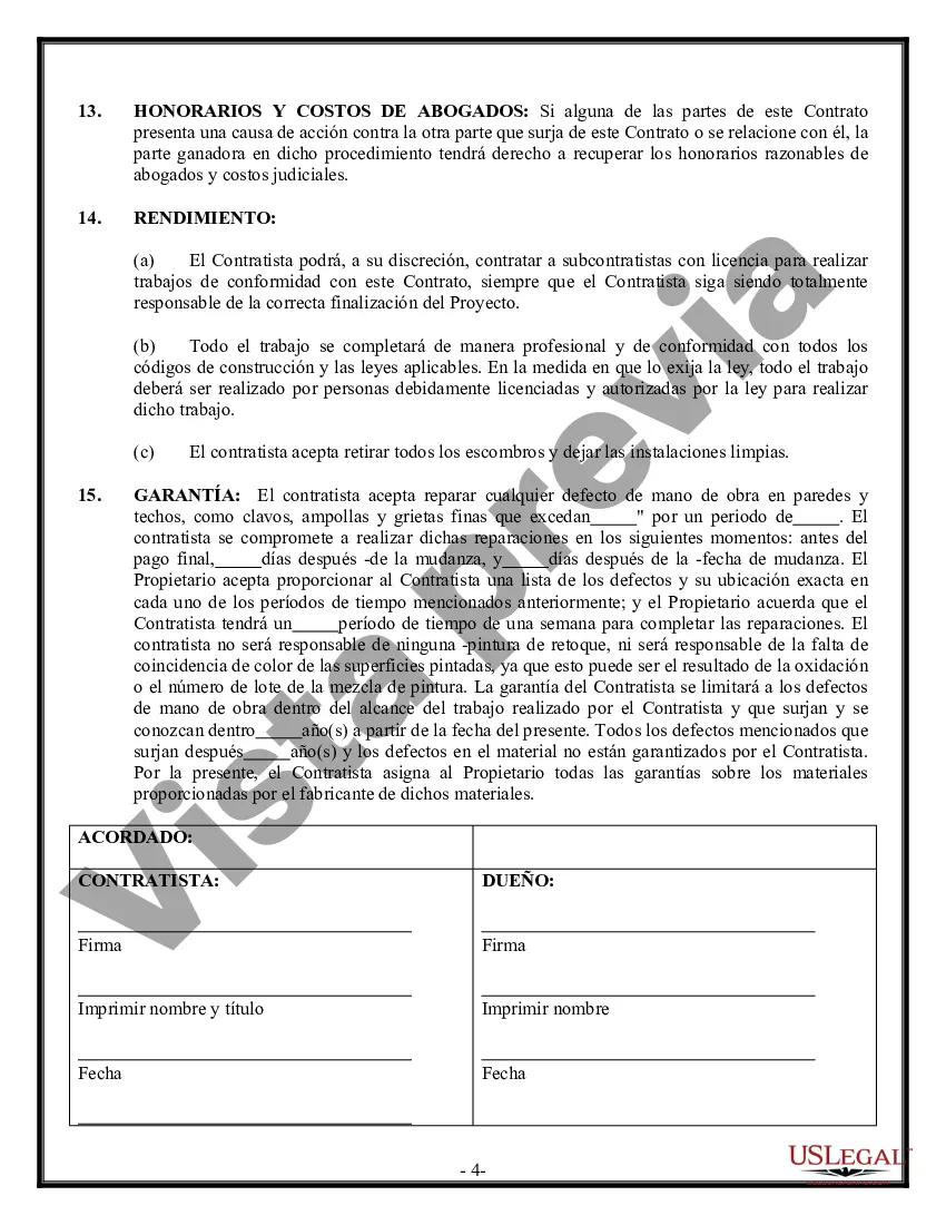 Preview Contrato de paneles de yeso de yeso para contratista