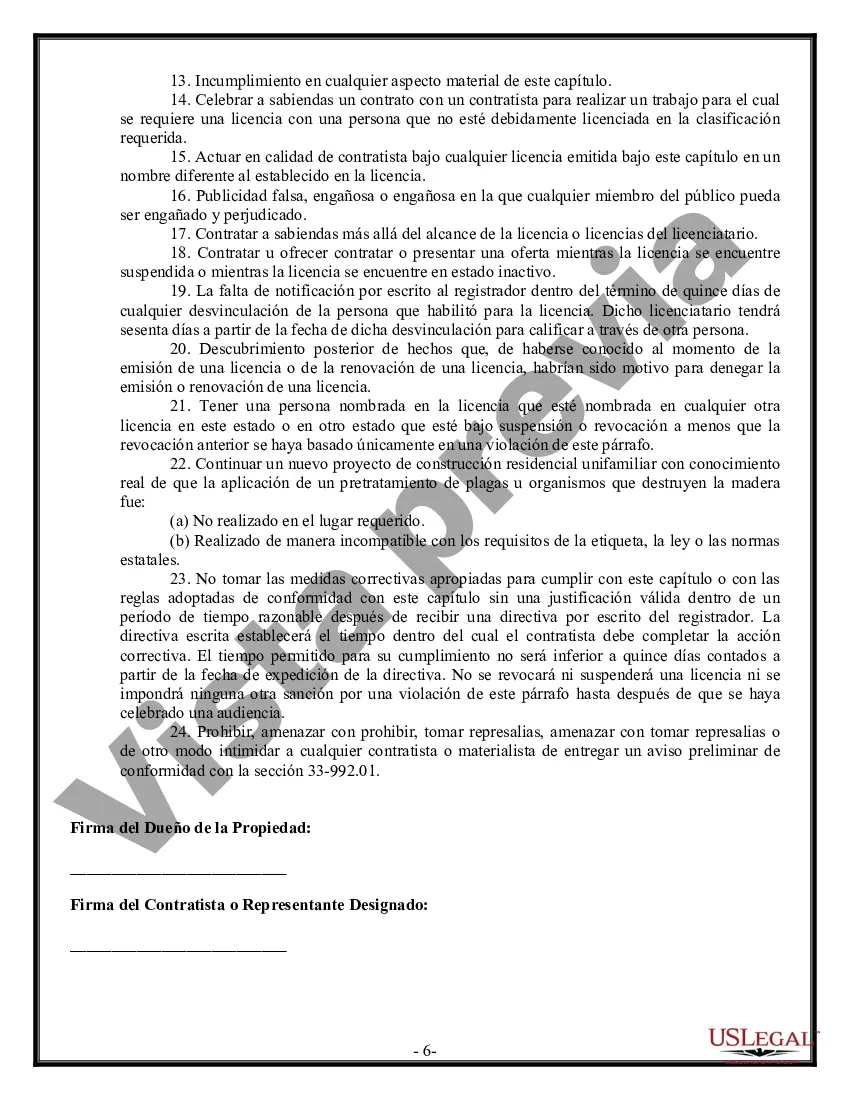 Preview Contrato de paneles de yeso de yeso para contratista