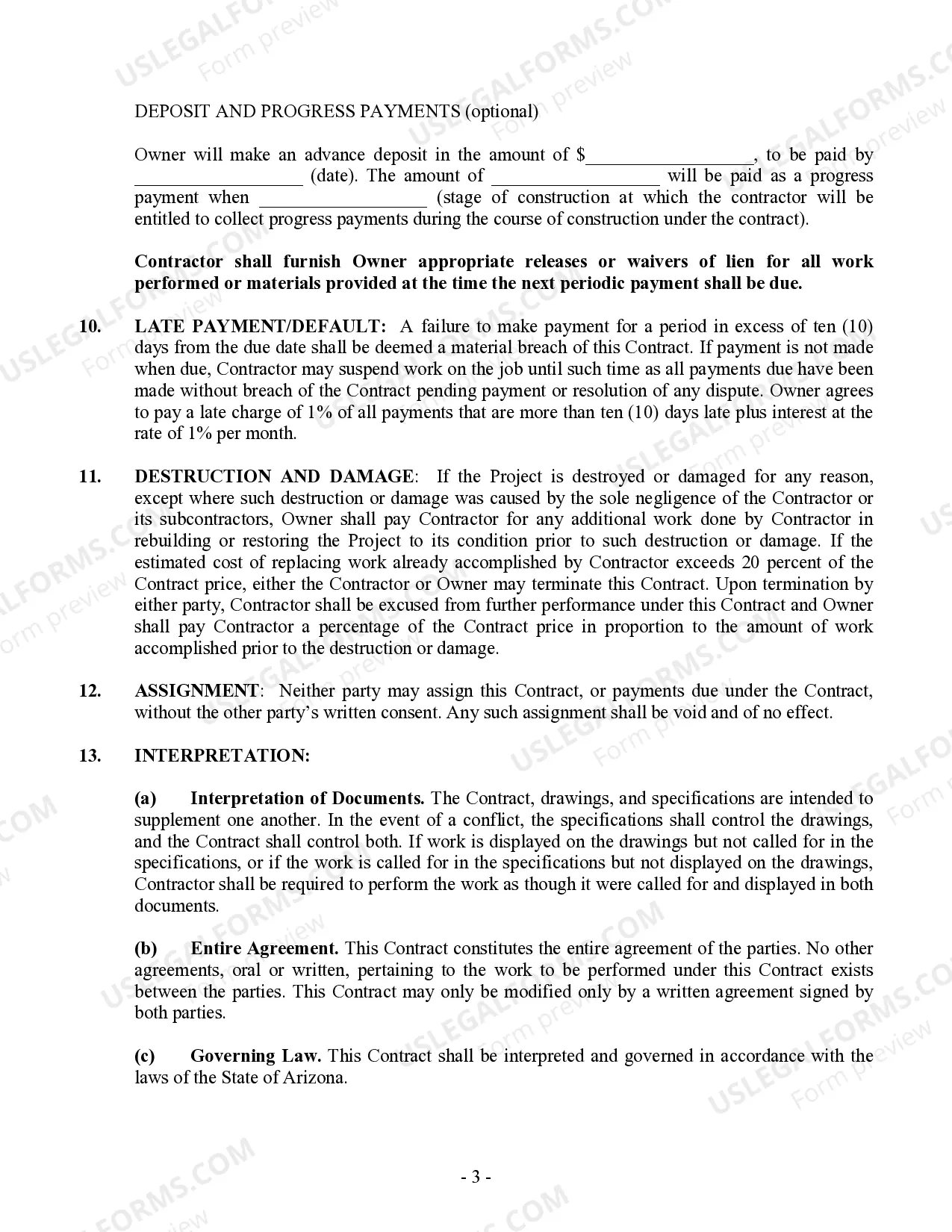 Preview Flooring Contract for Contractor