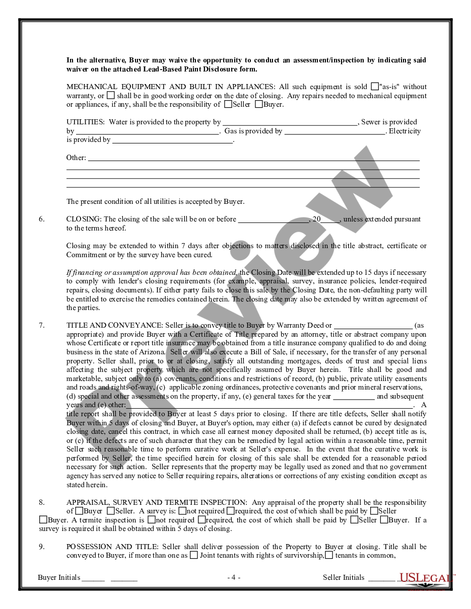 page 3 Contract for Sale and Purchase of Real Estate with No Broker for Residential Home Sale Agreement preview