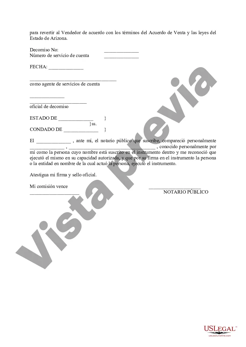 Preview Declaración jurada de finalización del decomiso