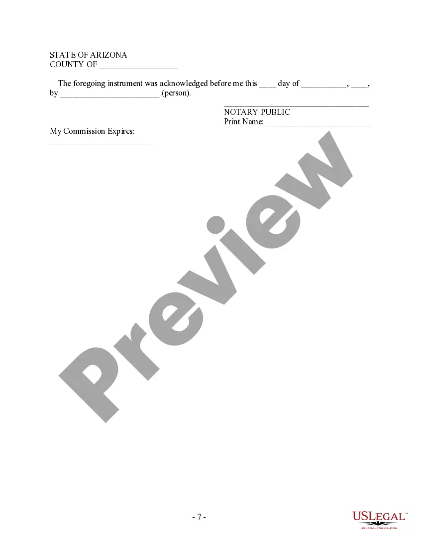 Preview Arizona Prenuptial Premarital Agreement with Financial Statements