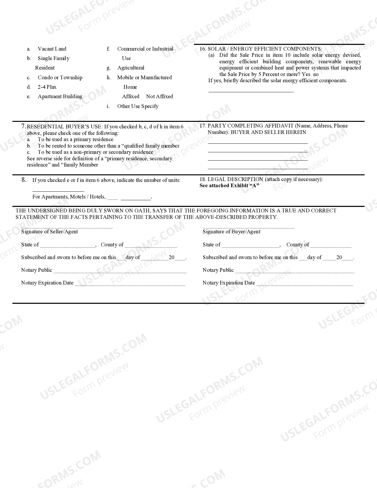 Pima Arizona Affidavit of Property Value US Legal Forms