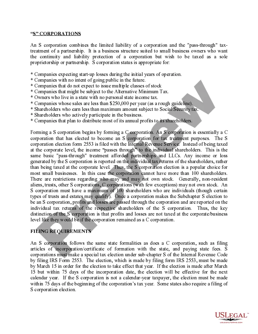 Preview Arizona Business Incorporation Package to Incorporate Corporation