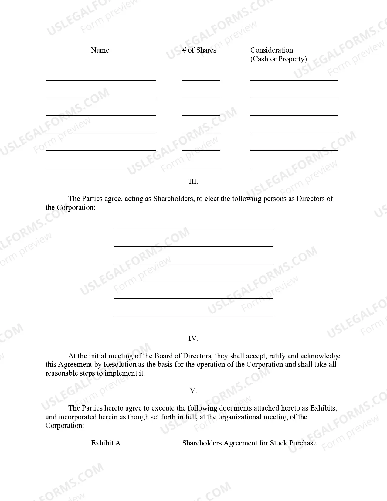 Preview Arizona Pre-Incorporation Agreement, Shareholders Agreement and Confidentiality Agreement