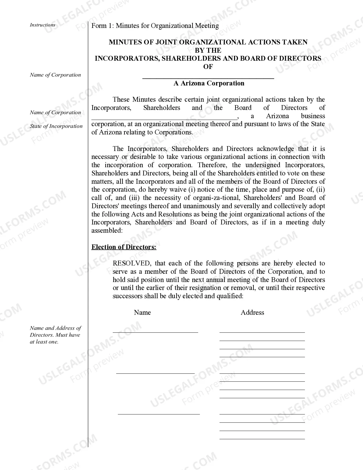 Preview Corporate Records Maintenance Package for Existing Corporations