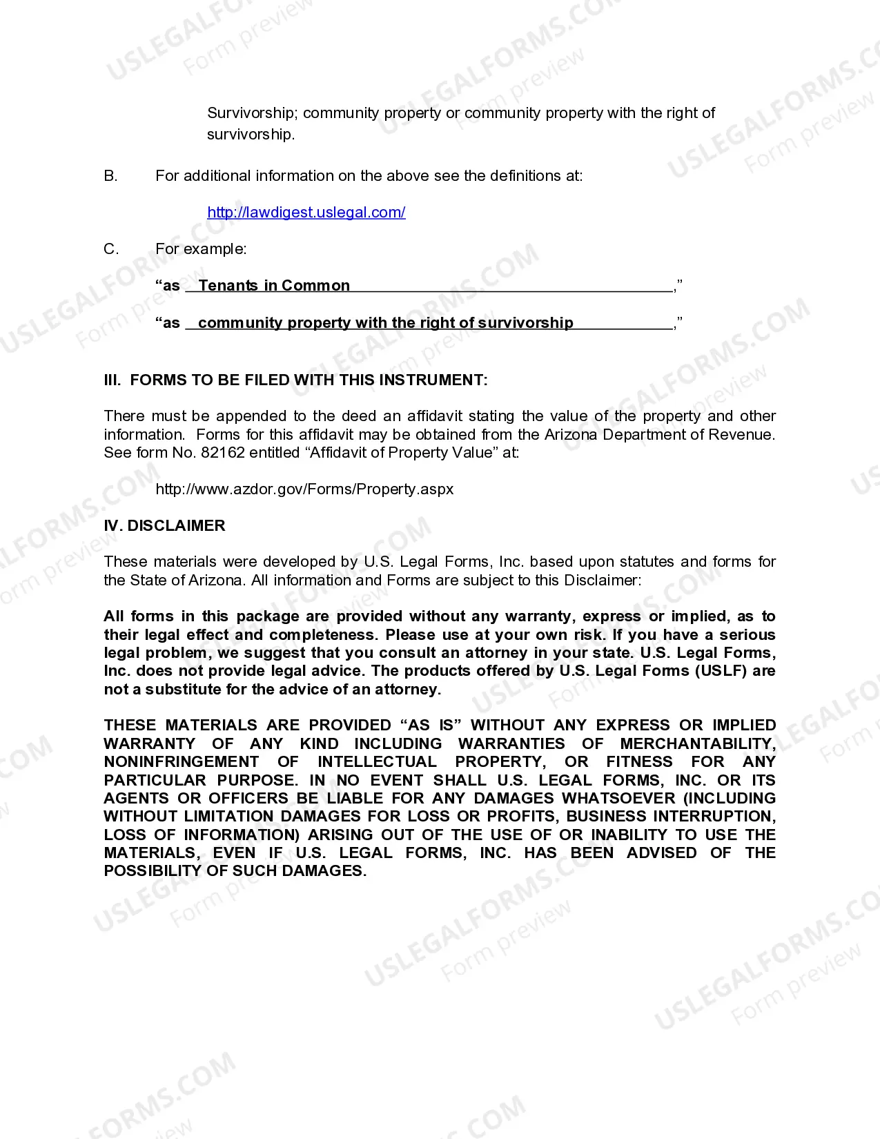 Preview Arizona Renunciation and Disclaimer of Property from Will by Testate