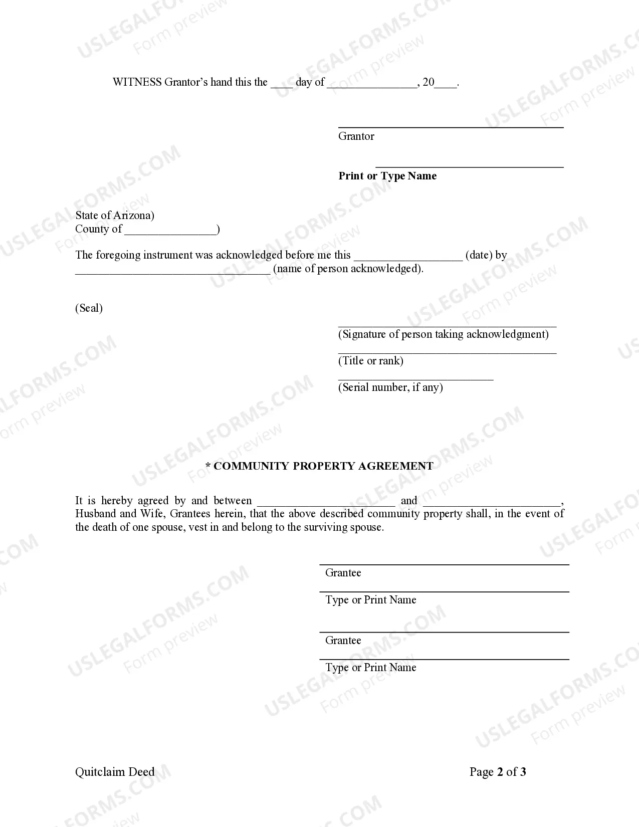 Preview Quitclaim Deed from Individual to Husband and Wife