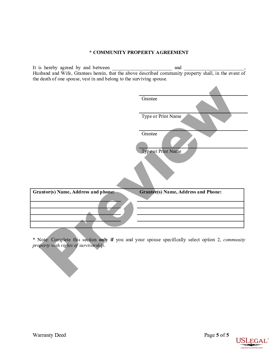 page 4 Warranty Deed from Individual to Husband and Wife preview
