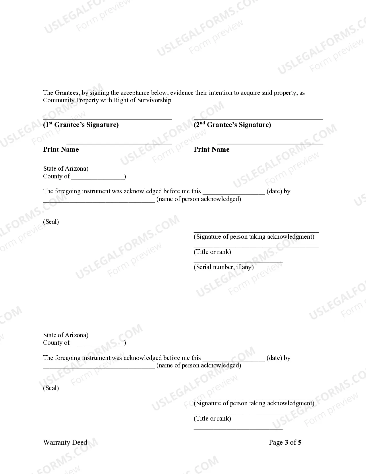 Preview Warranty Deed from Individual to Husband and Wife