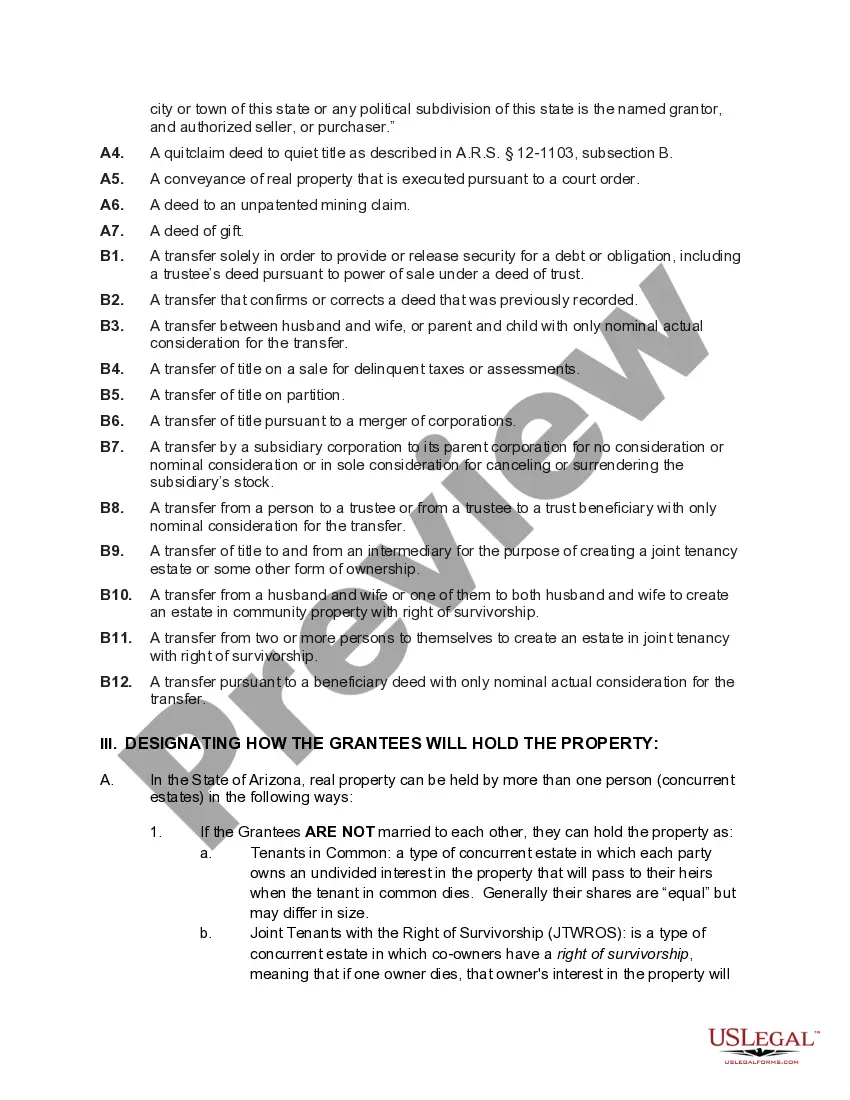Preview Joint Tenancy Deed from Individual to Husband and Wife