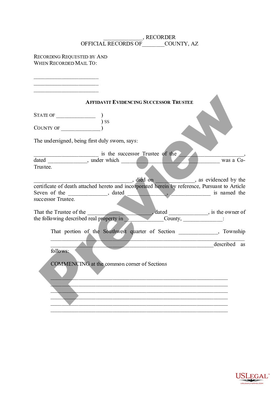 arizona-affidavit-evidencing-successor-trustee-us-legal-forms