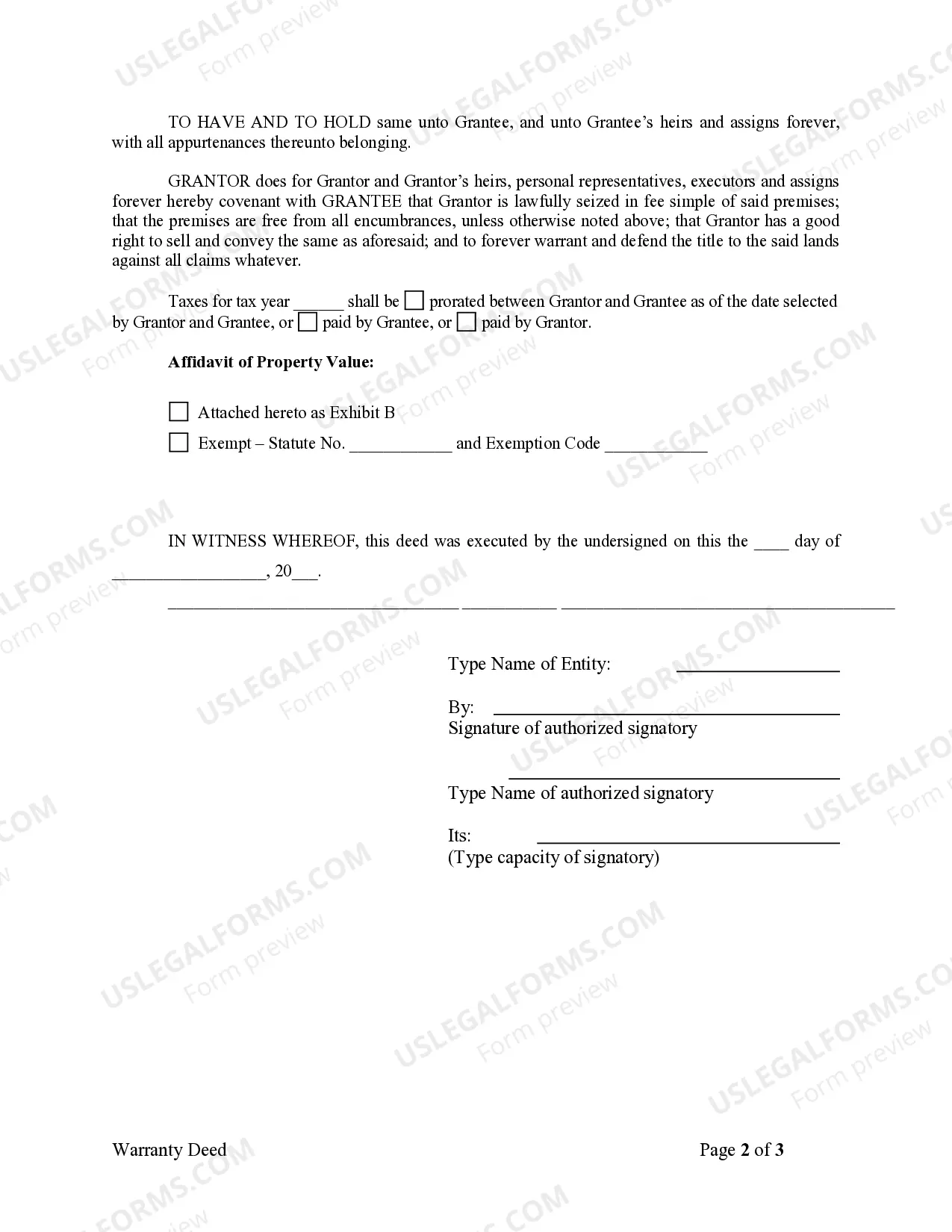 Preview Warranty Deed from Corporation to Individual