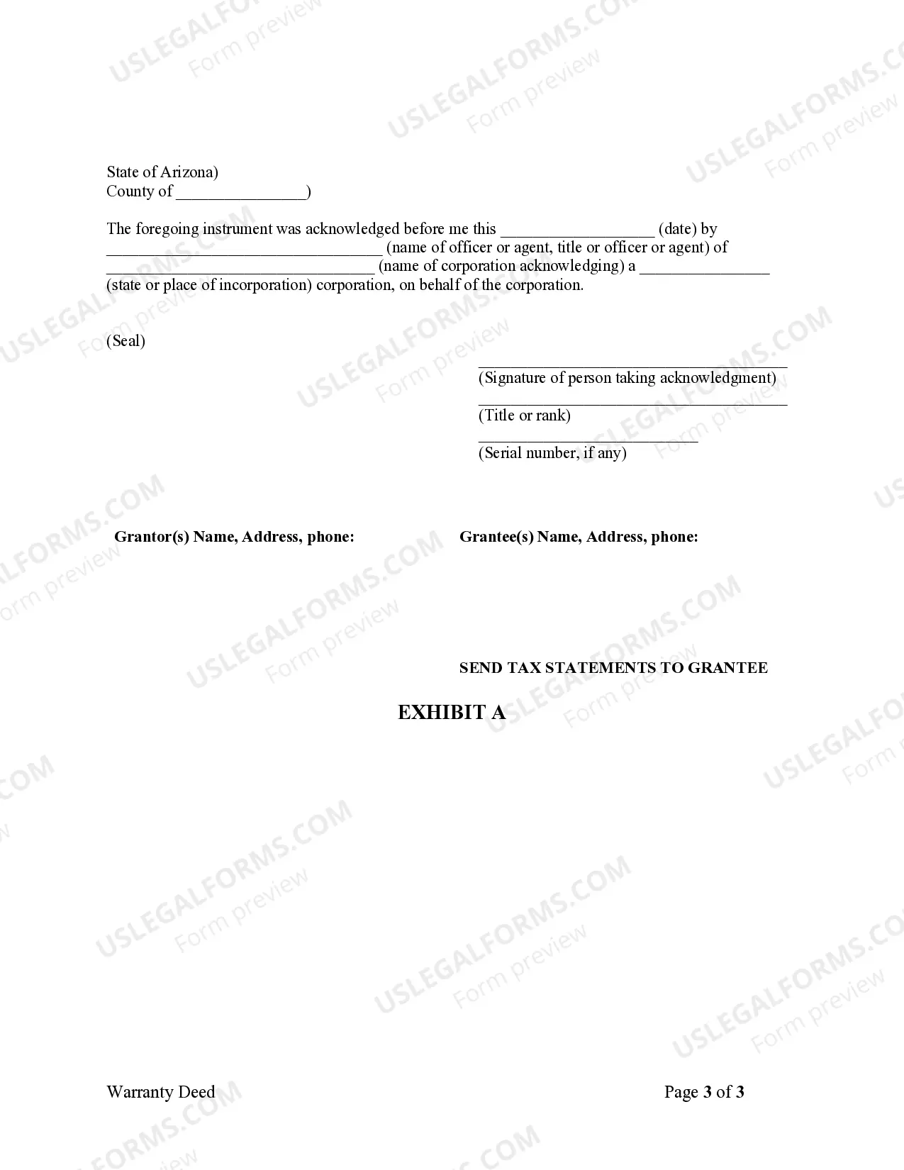 Preview Warranty Deed from Corporation to Individual