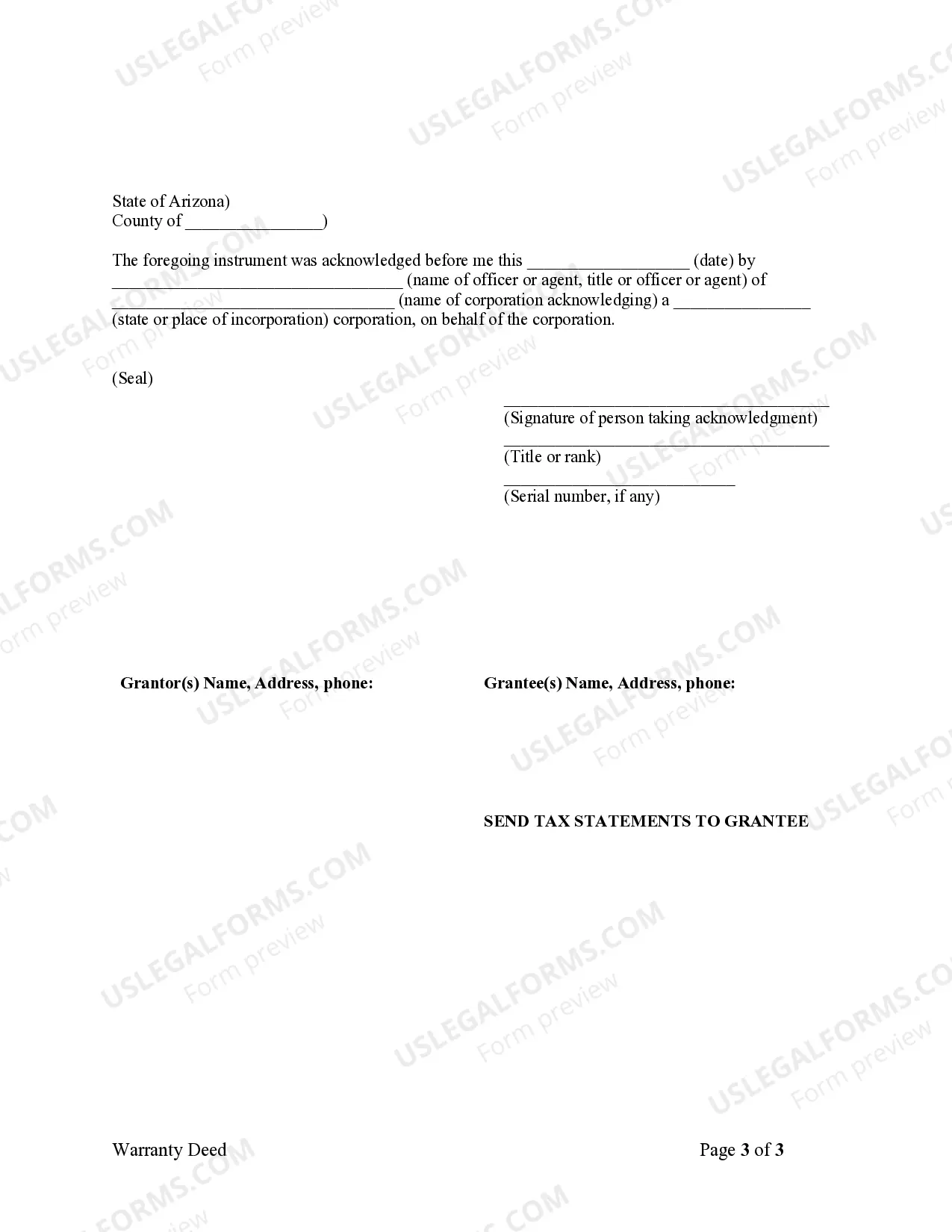 Preview Warranty Deed from Corporation to Corporation