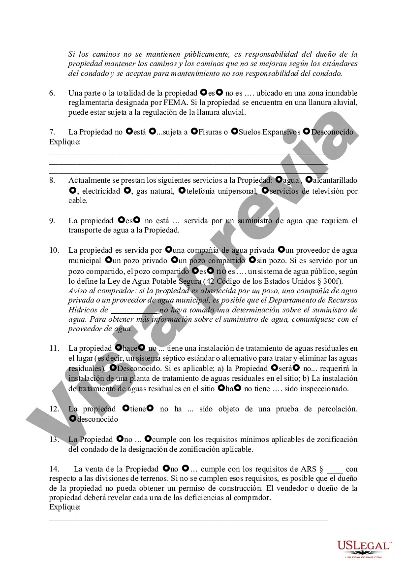 Preview Declaración jurada de divulgación de conformidad con ARS