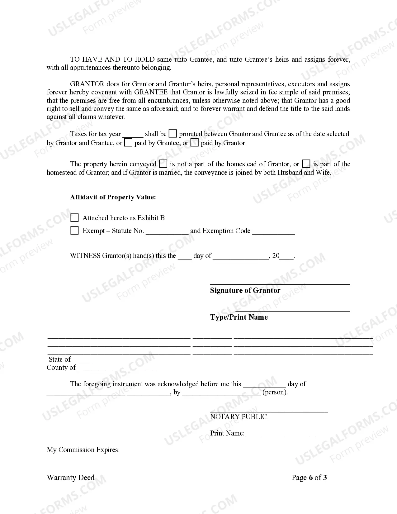 Preview Warranty Deed from Individual to a Trust