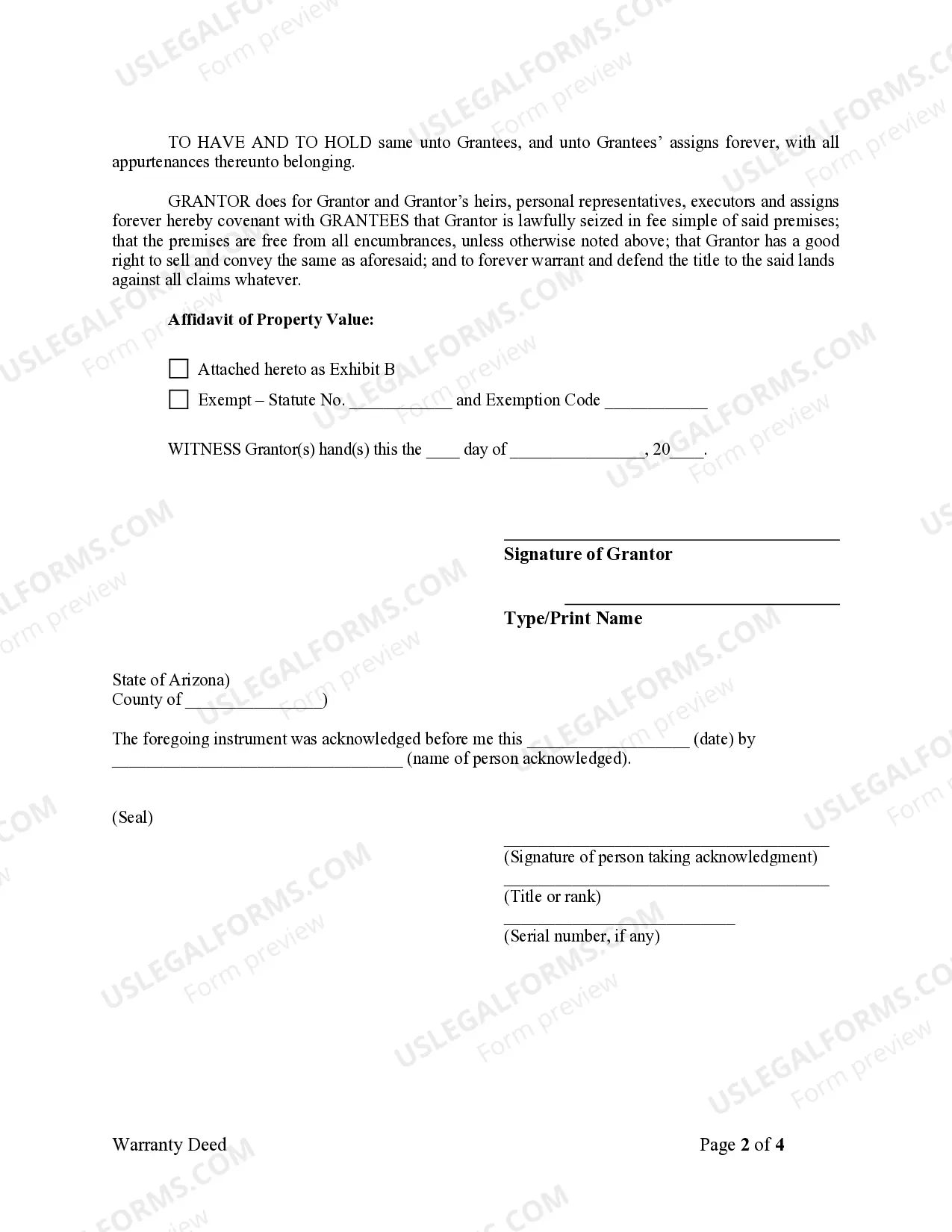 Preview Warranty Deed from Husband to Himself and Wife