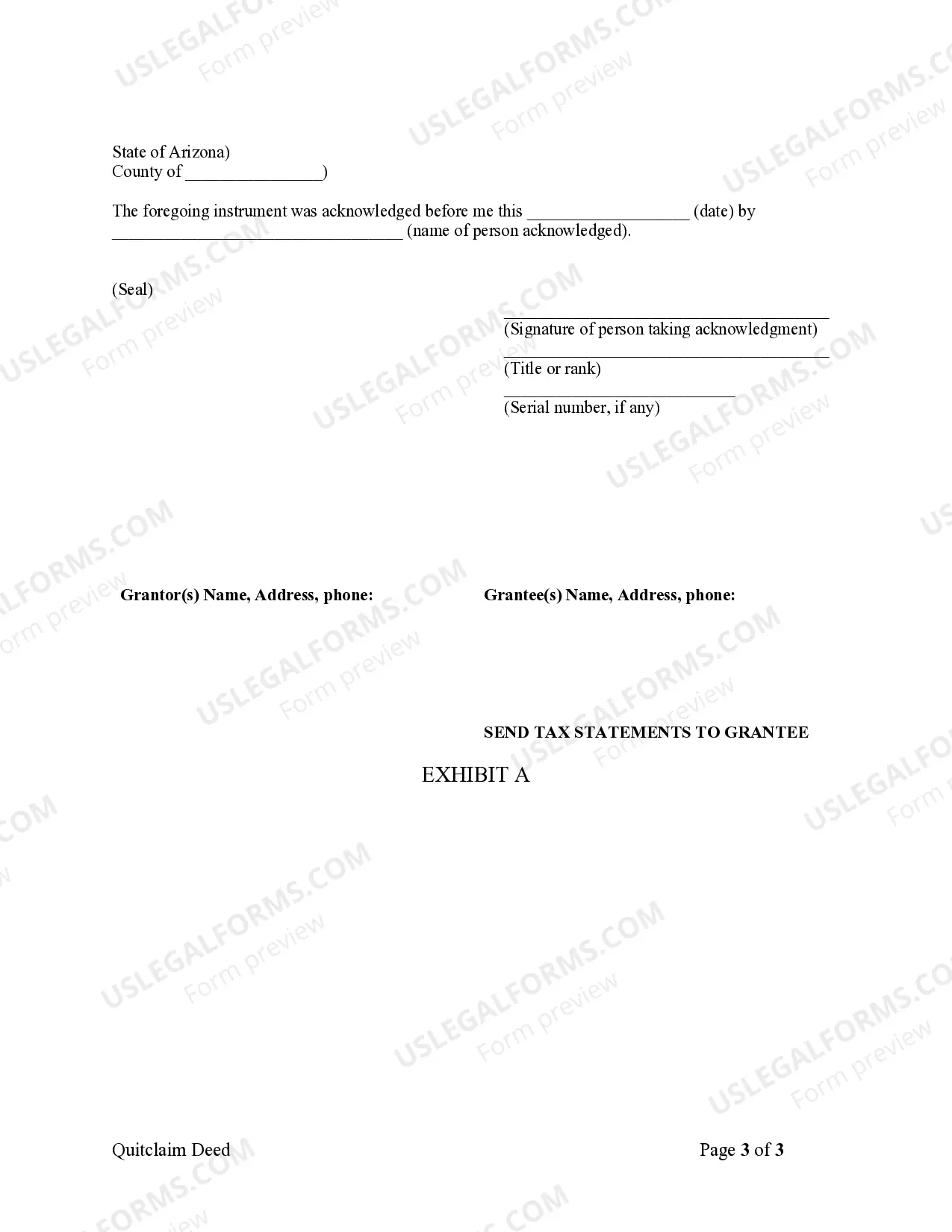 Preview Quitclaim Deed from Husband and Wife to Husband and Wife