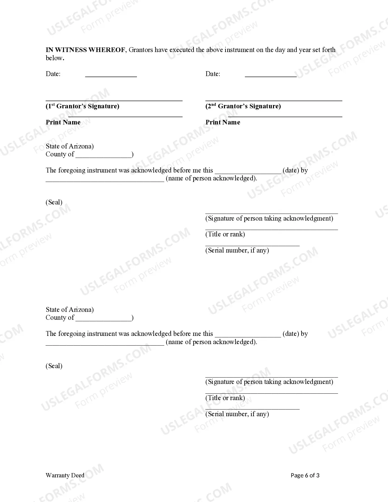 Preview Warranty Deed from Husband and Wife to Husband and Wife