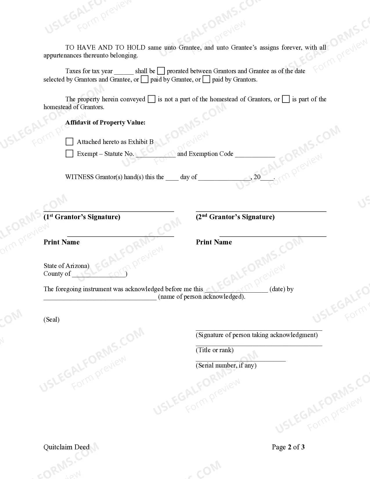 Preview Quitclaim Deed from Husband and Wife to an Individual