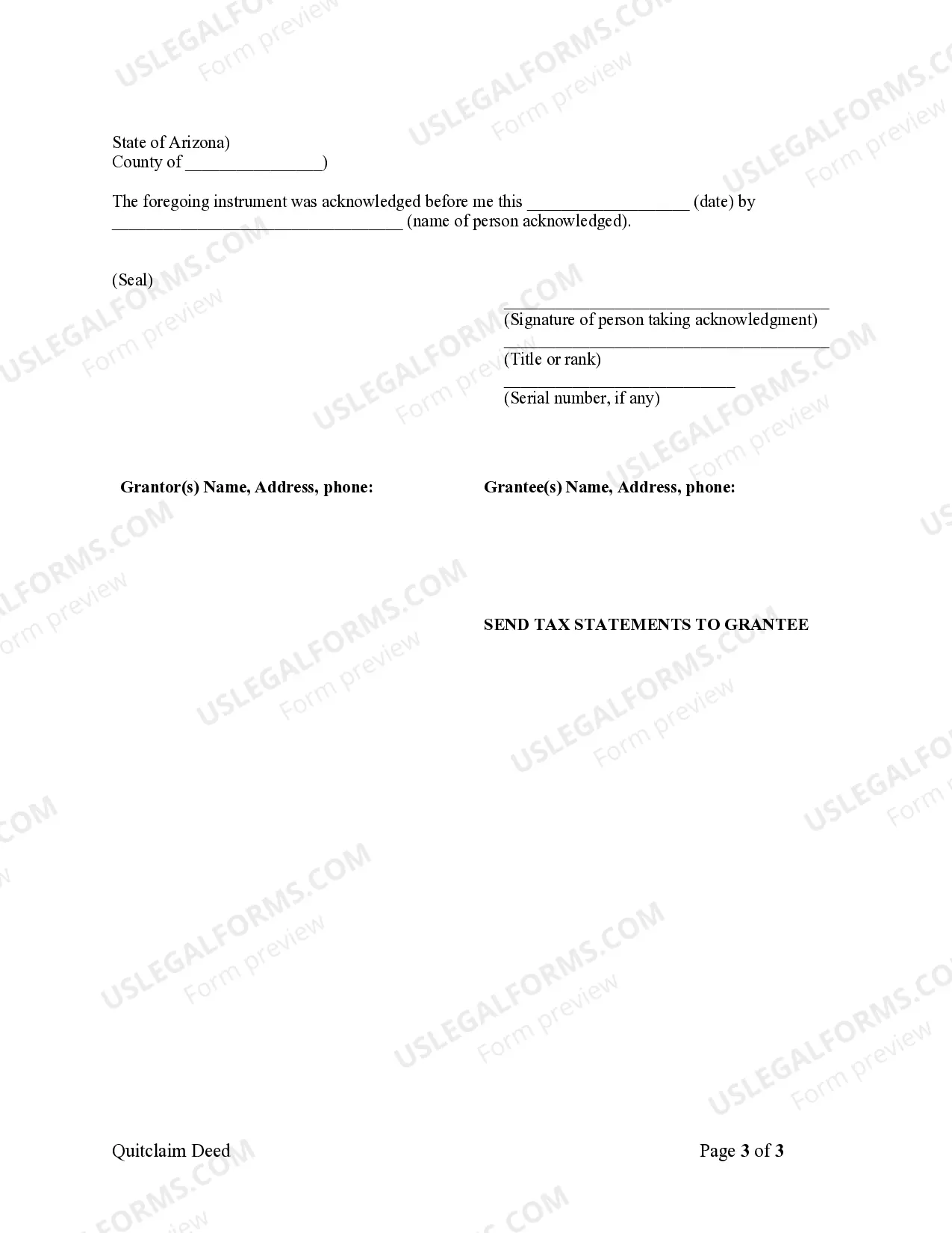 Preview Quitclaim Deed from Husband and Wife to an Individual