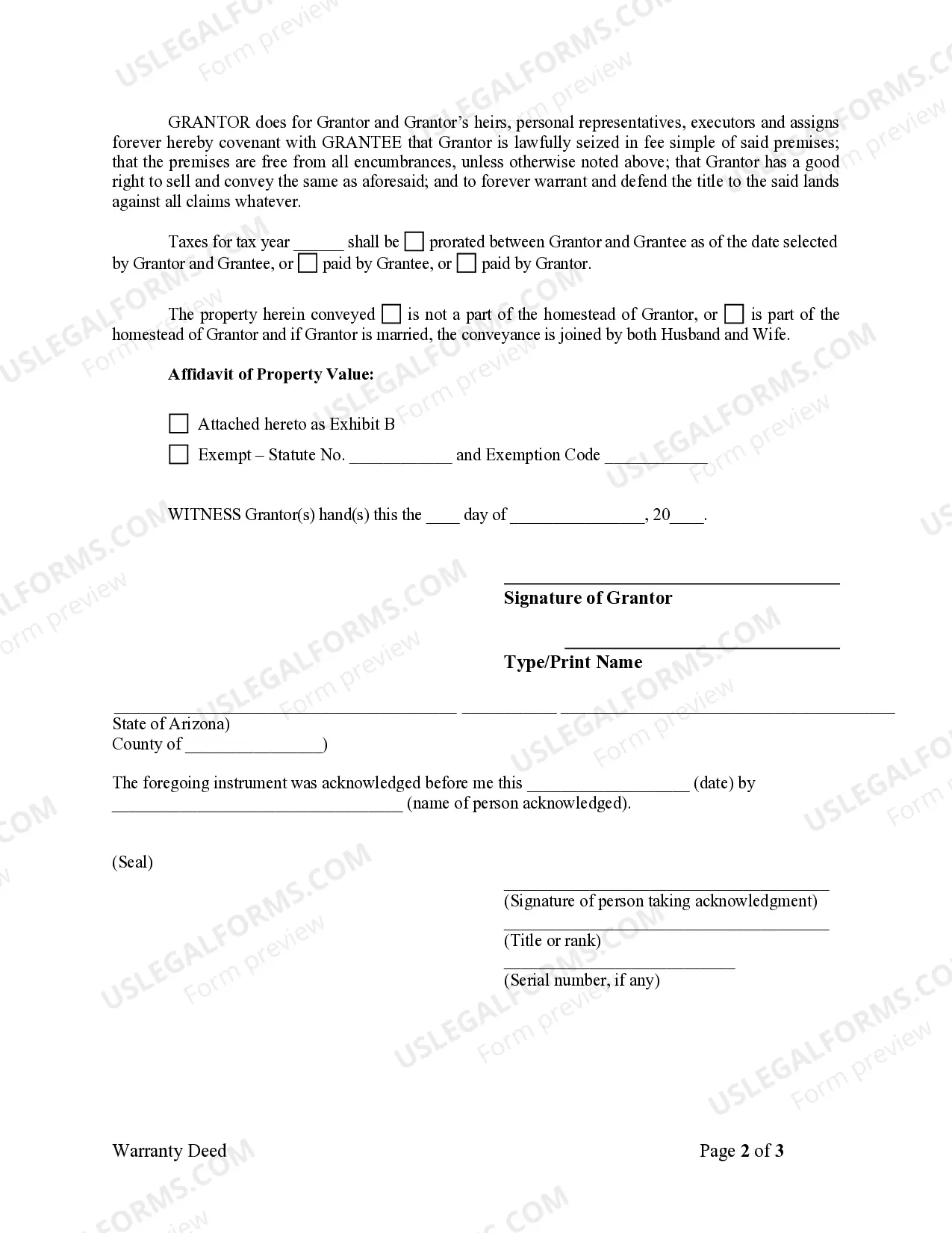 Preview Warranty Deed from Individual to Individual