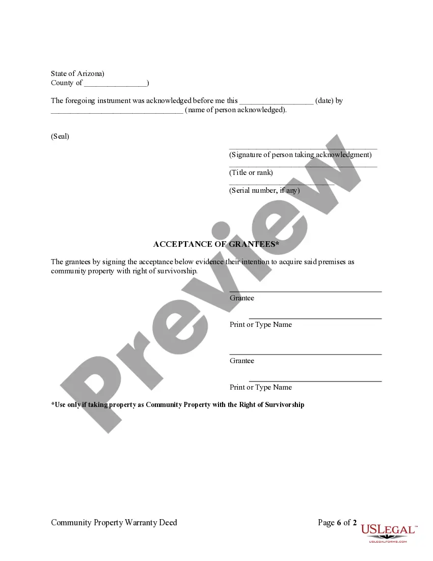 Get Community Property Warranty Deed - Individual to Husband and Wife Preview Community Property Warranty Deed - Individual to Husband and Wife
