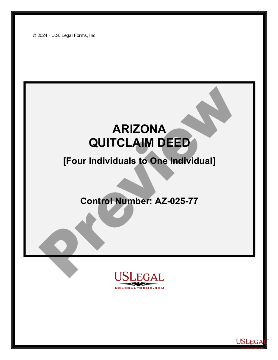 page 0 Quitclaim Deed - Four Individuals to One Individual preview