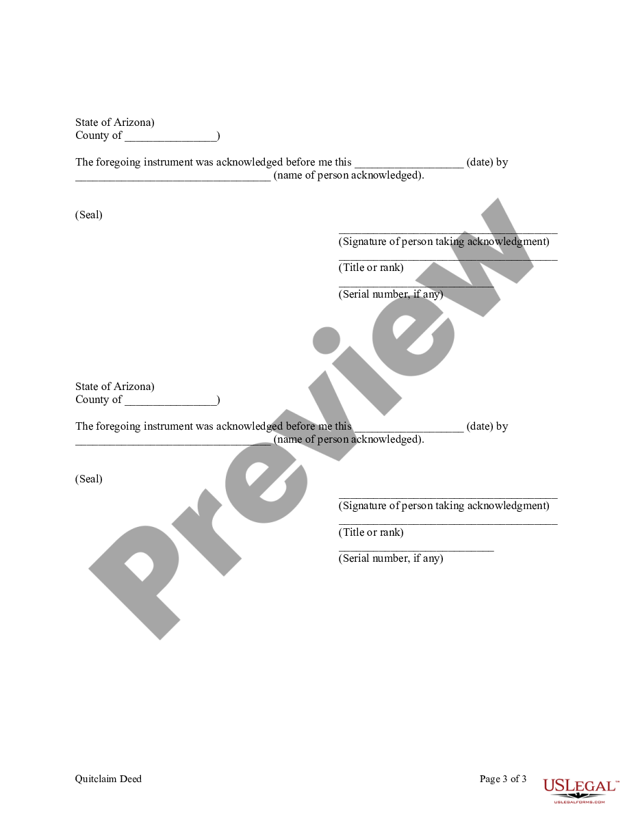 page 4 Quitclaim Deed - Four Individuals to One Individual preview