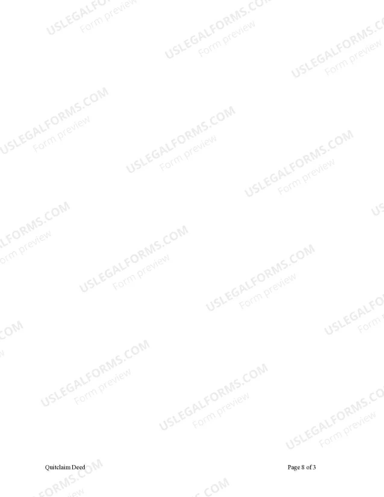 Preview Quitclaim Deed - Four Individuals to One Individual