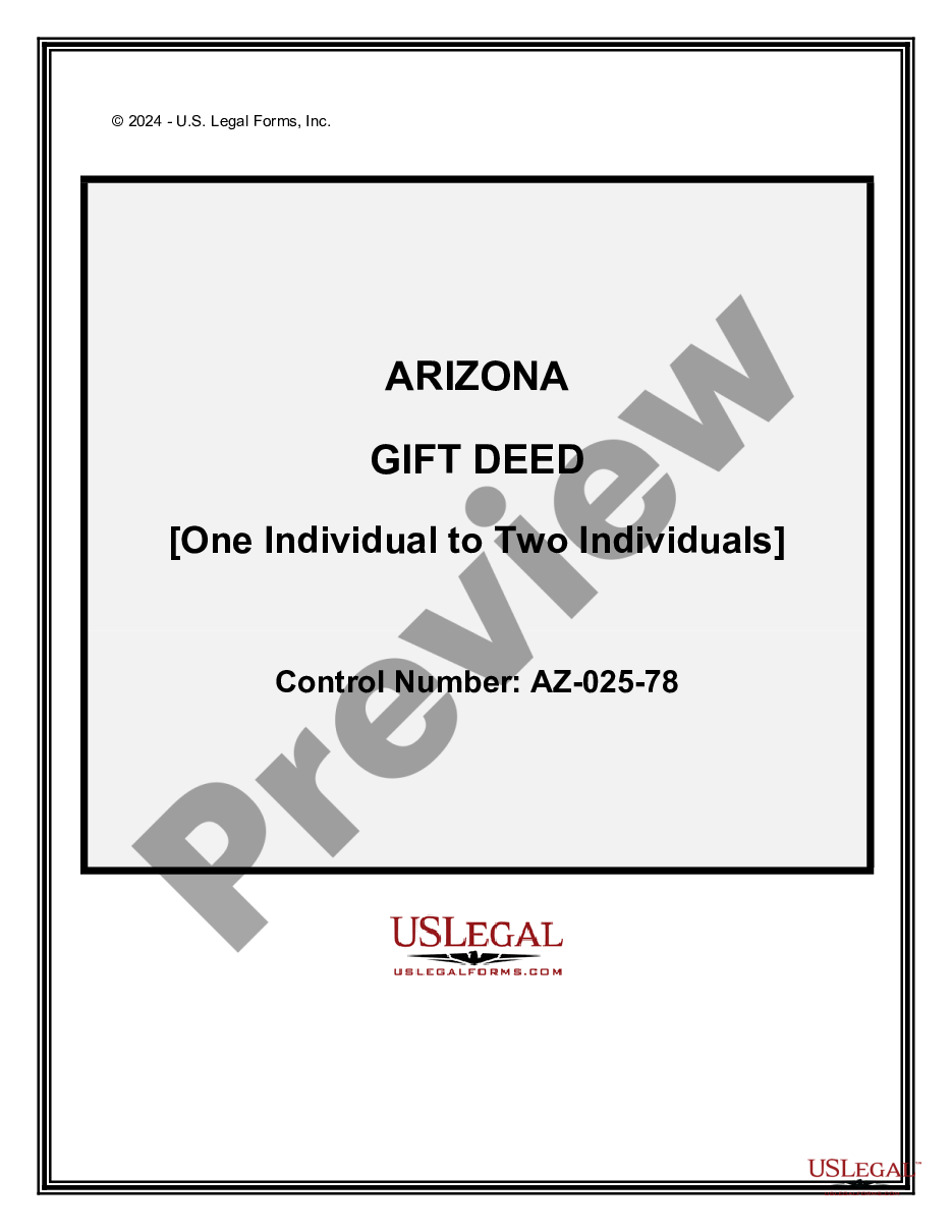 page 0 Gift Deed - One Individual to Two Individuals preview