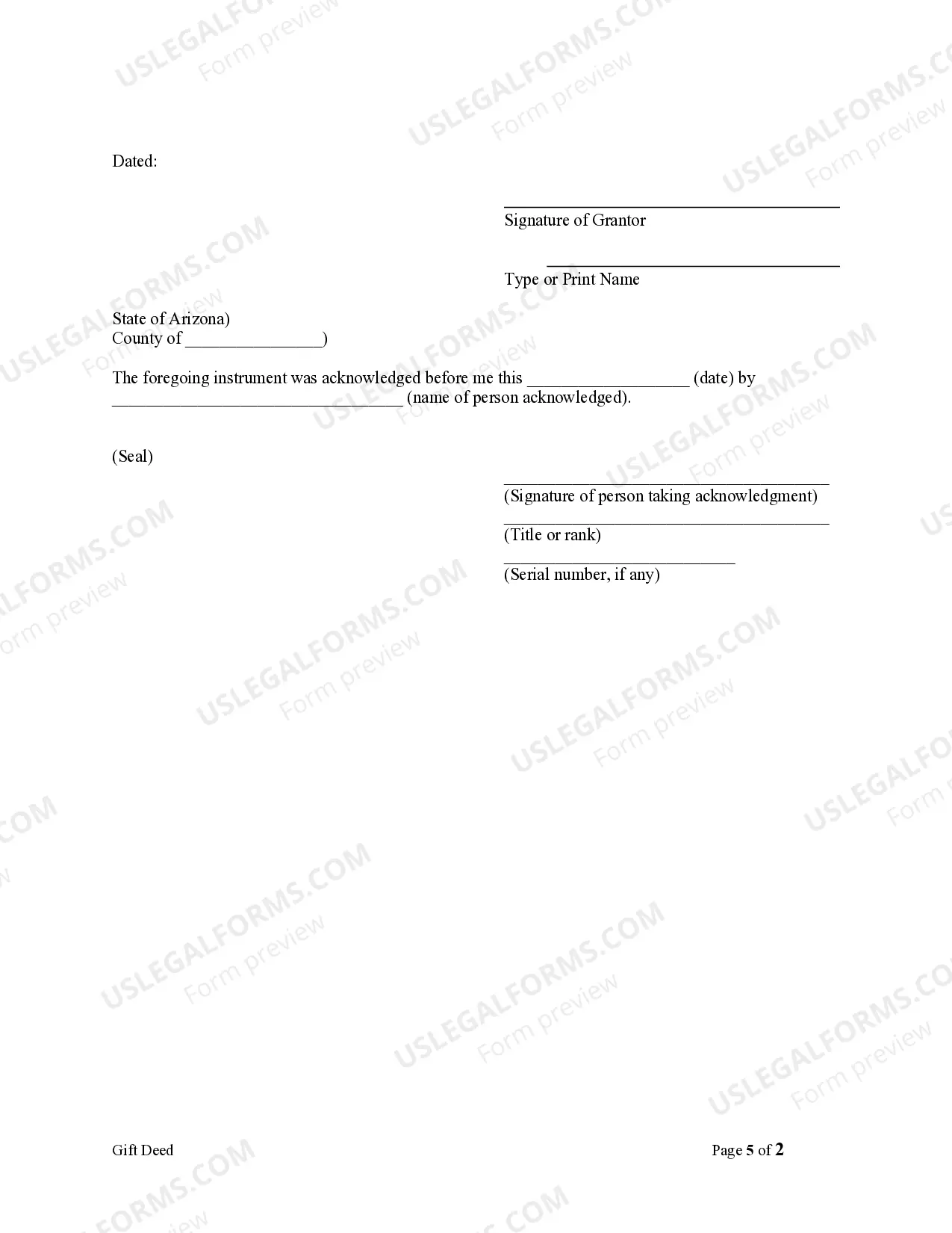 Preview Gift Deed - One Individual to Two Individuals