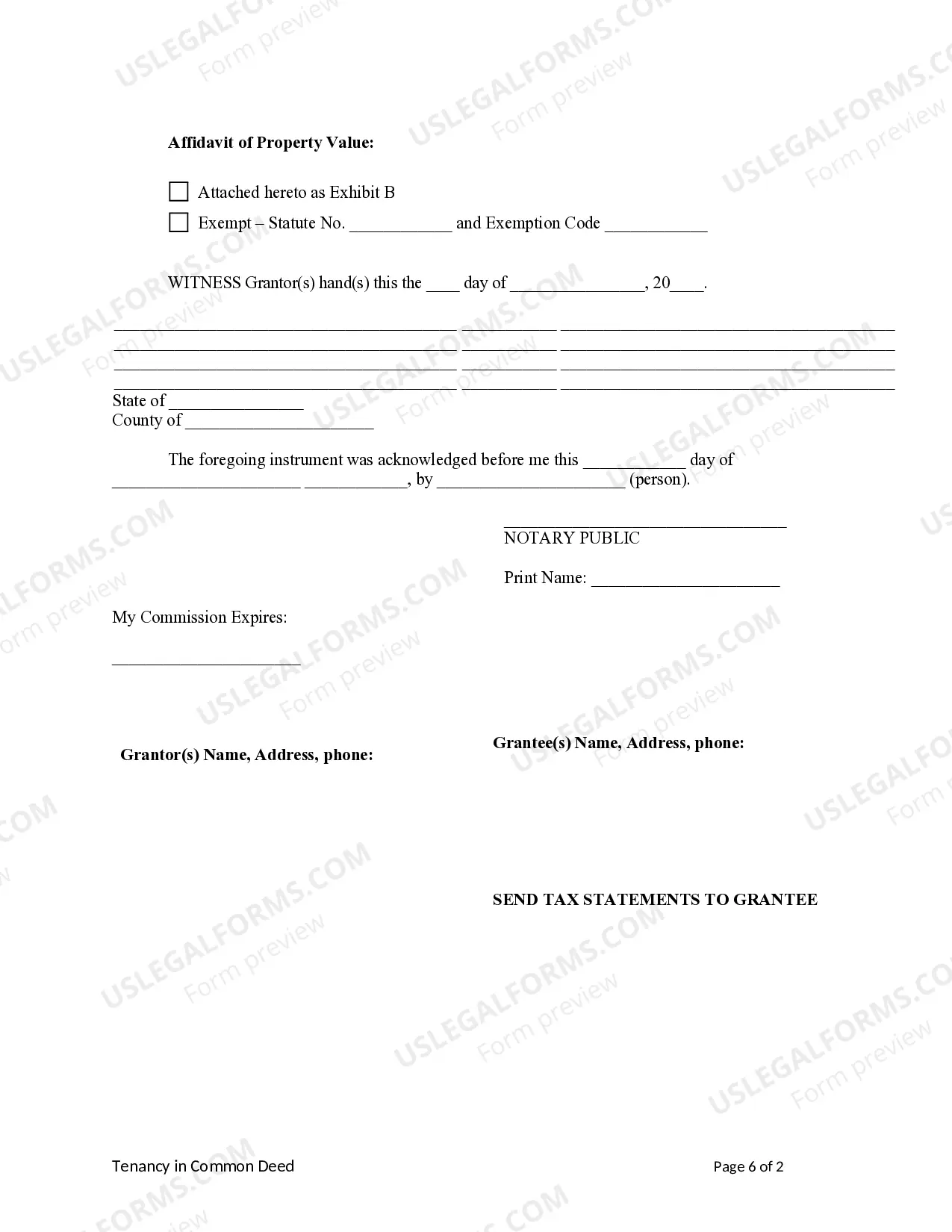 Preview Tenancy in Common Deed from Individual to Two Individuals