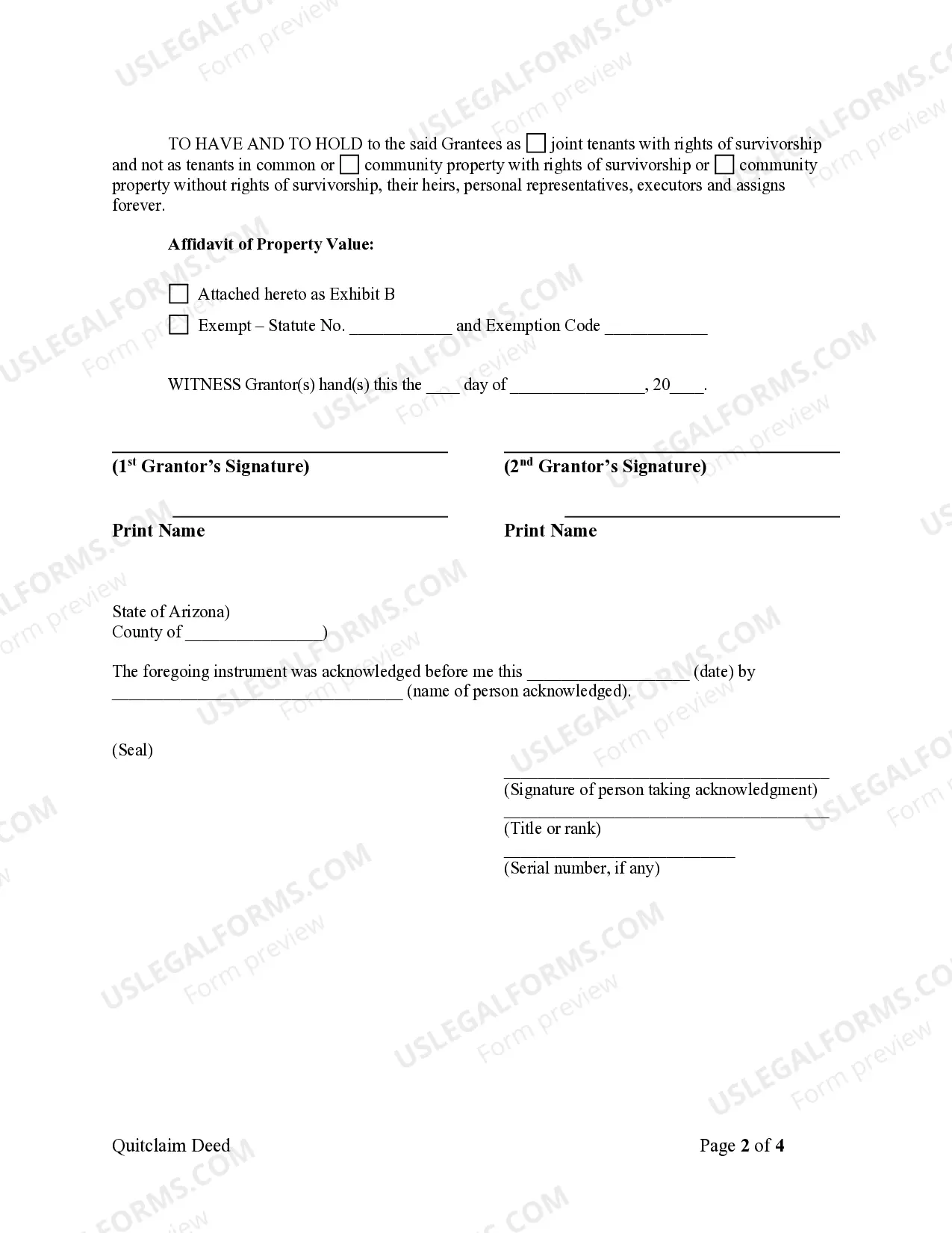 Preview Quitclaim Deed by Two Individuals to Husband and Wife