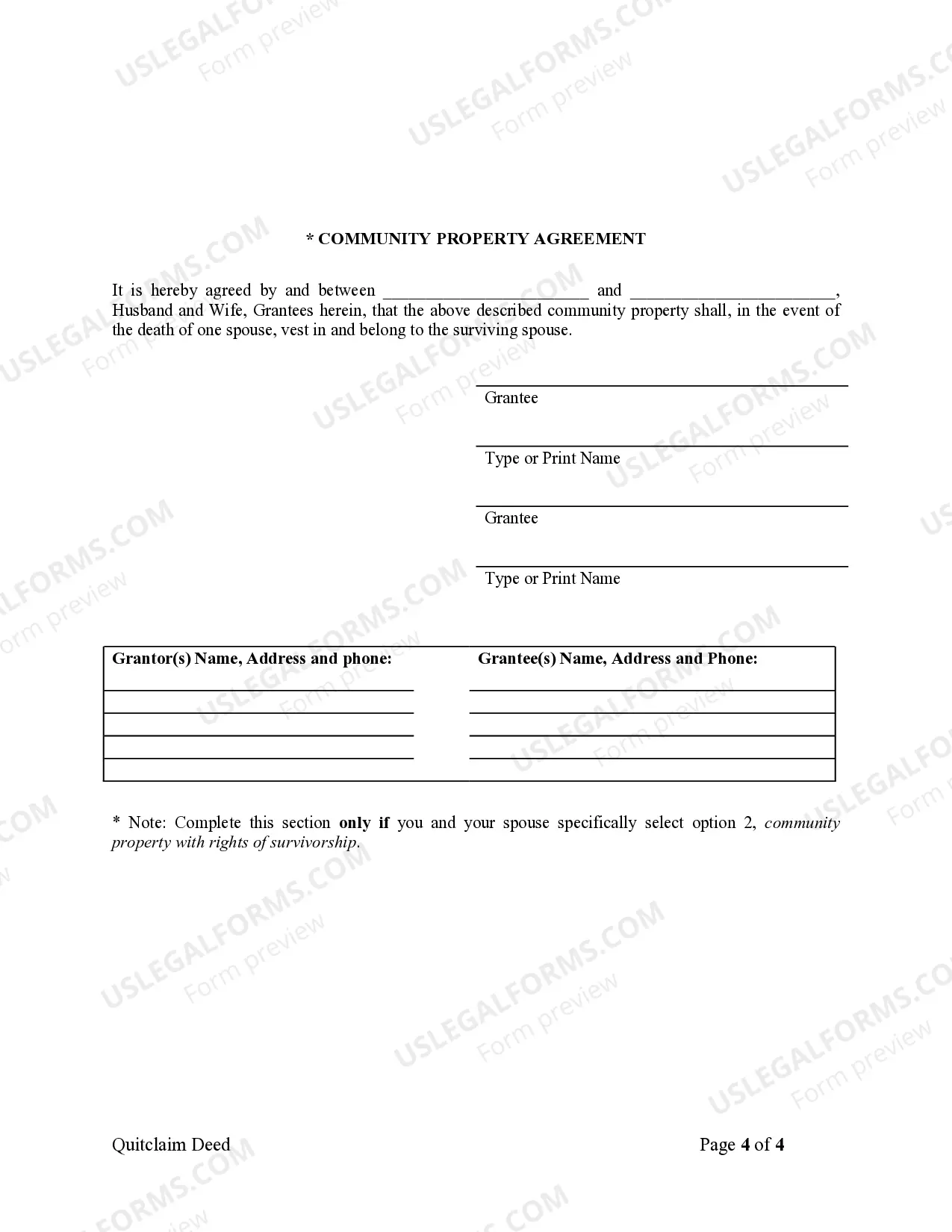 Preview Quitclaim Deed by Two Individuals to Husband and Wife