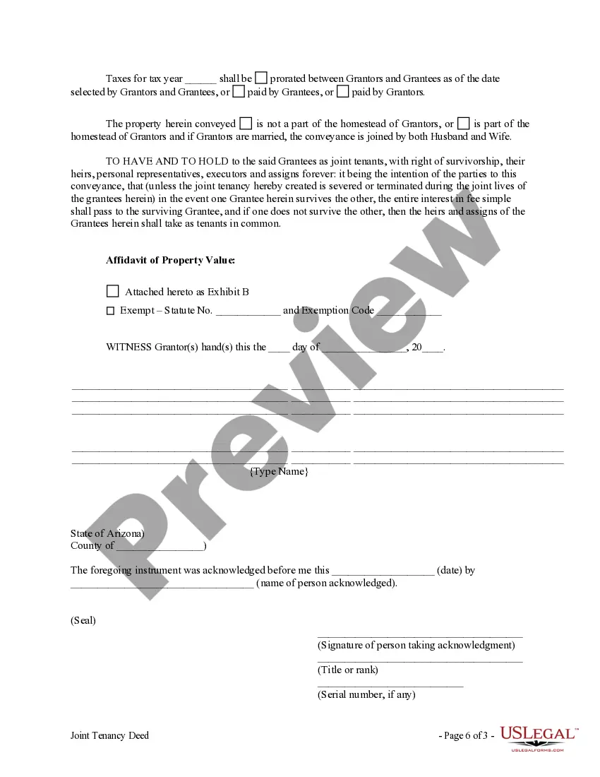 Get Joint Tenancy Deed - Two Individuals to Husband and Wife Preview Joint Tenancy Deed - Two Individuals to Husband and Wife