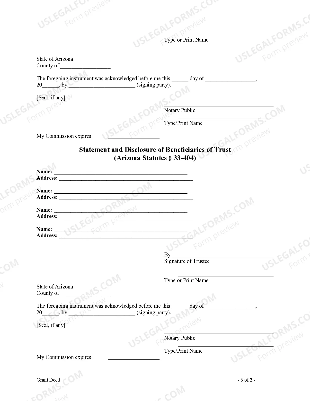 Preview Grant Deed - Trust to Two Individuals