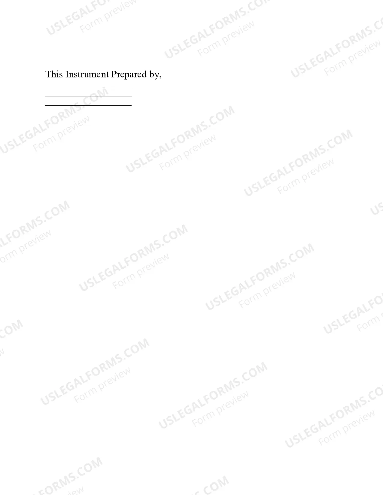Preview Correction of Legal Description