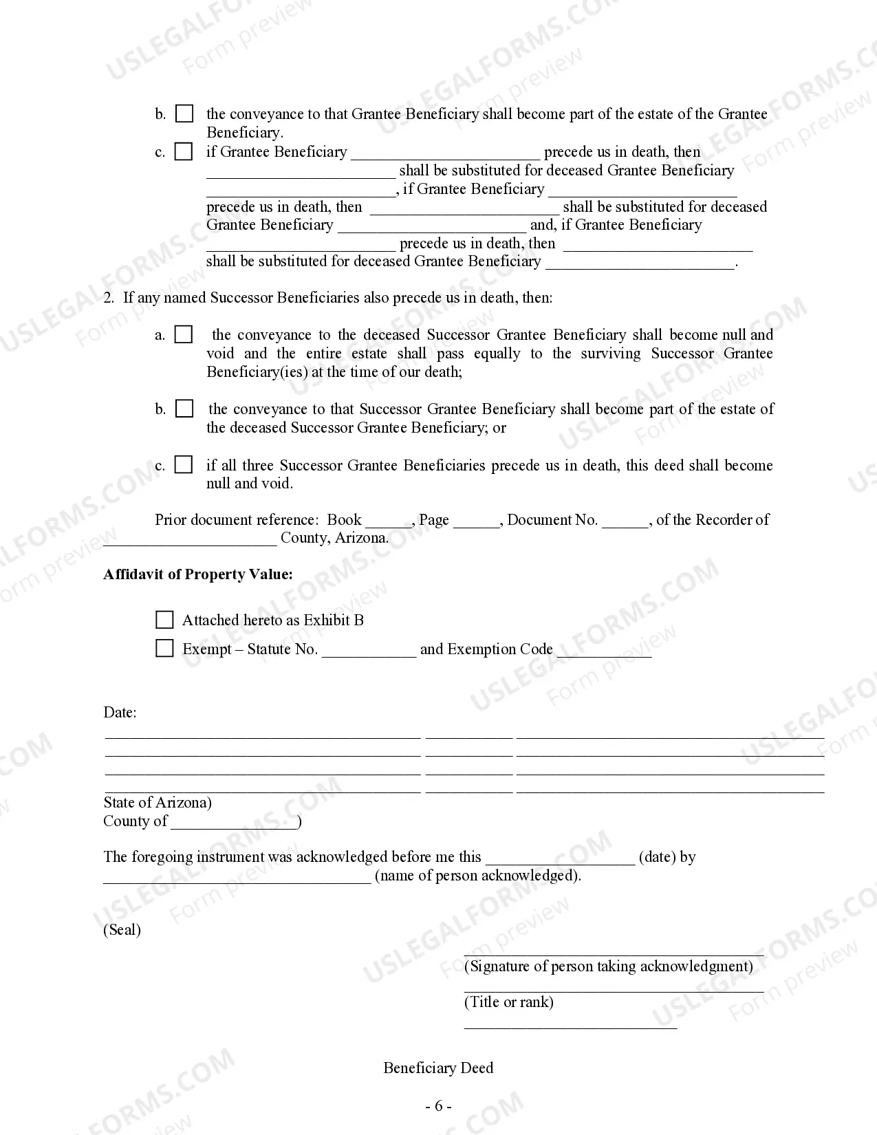 Preview Transfer on Death Deed or TOD - Beneficiary Deed for Husband and Wife to Three Individuals