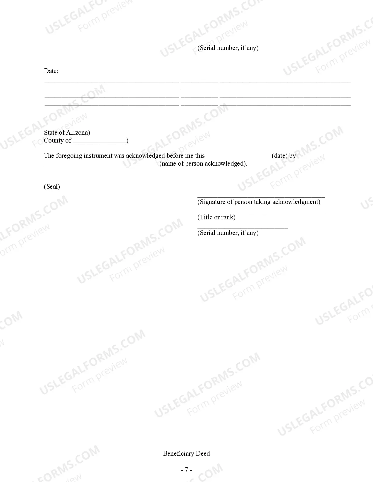 Preview Transfer on Death Deed or TOD - Beneficiary Deed for Husband and Wife to Three Individuals