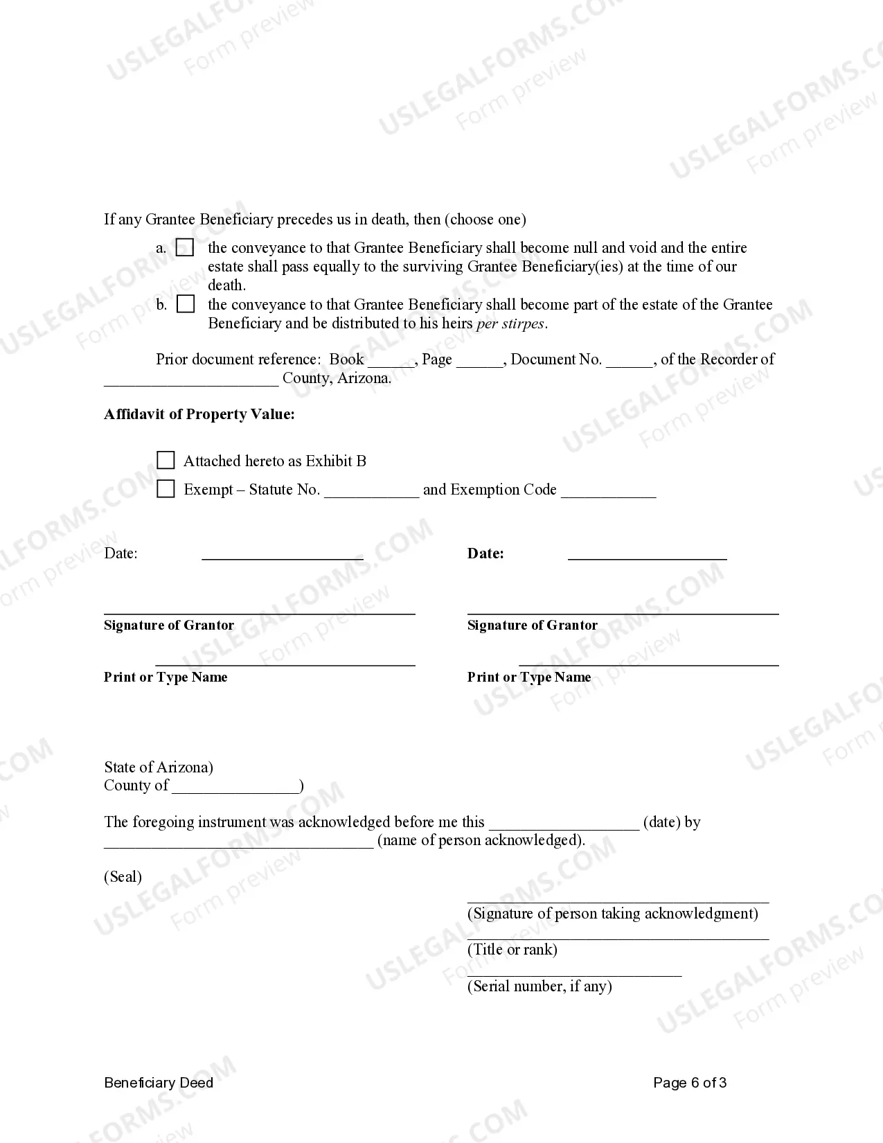 Preview Transfer on Death Deed or TOD - Beneficiary Deed for Husband and Wife to Four Individuals