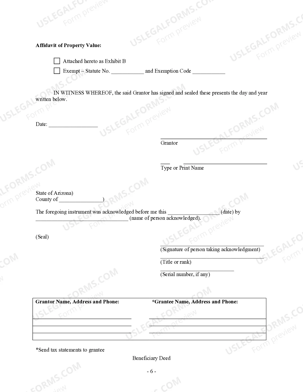 Preview Transfer on Death Deed or TOD - Beneficiary Deed for Individual to Individual