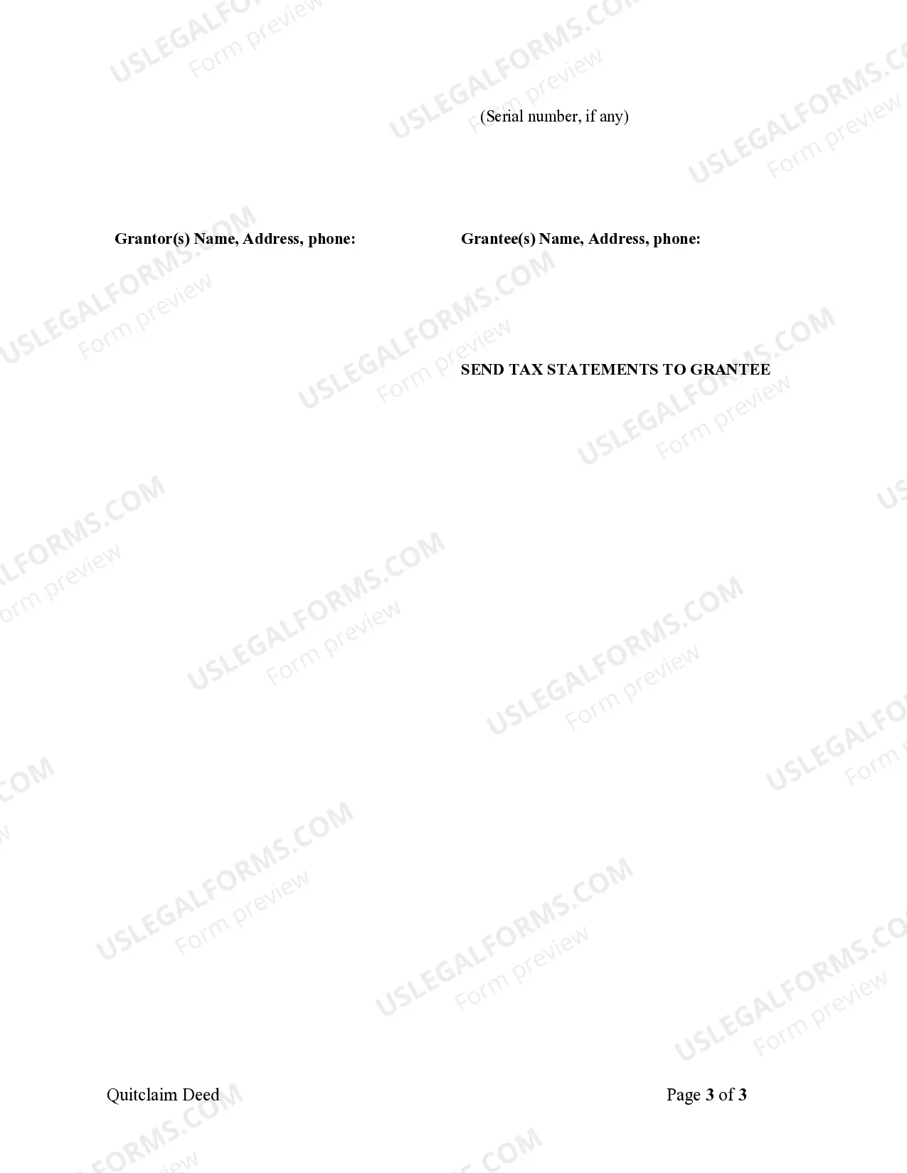 Preview Quitclaim Deed by Two Individuals to LLC