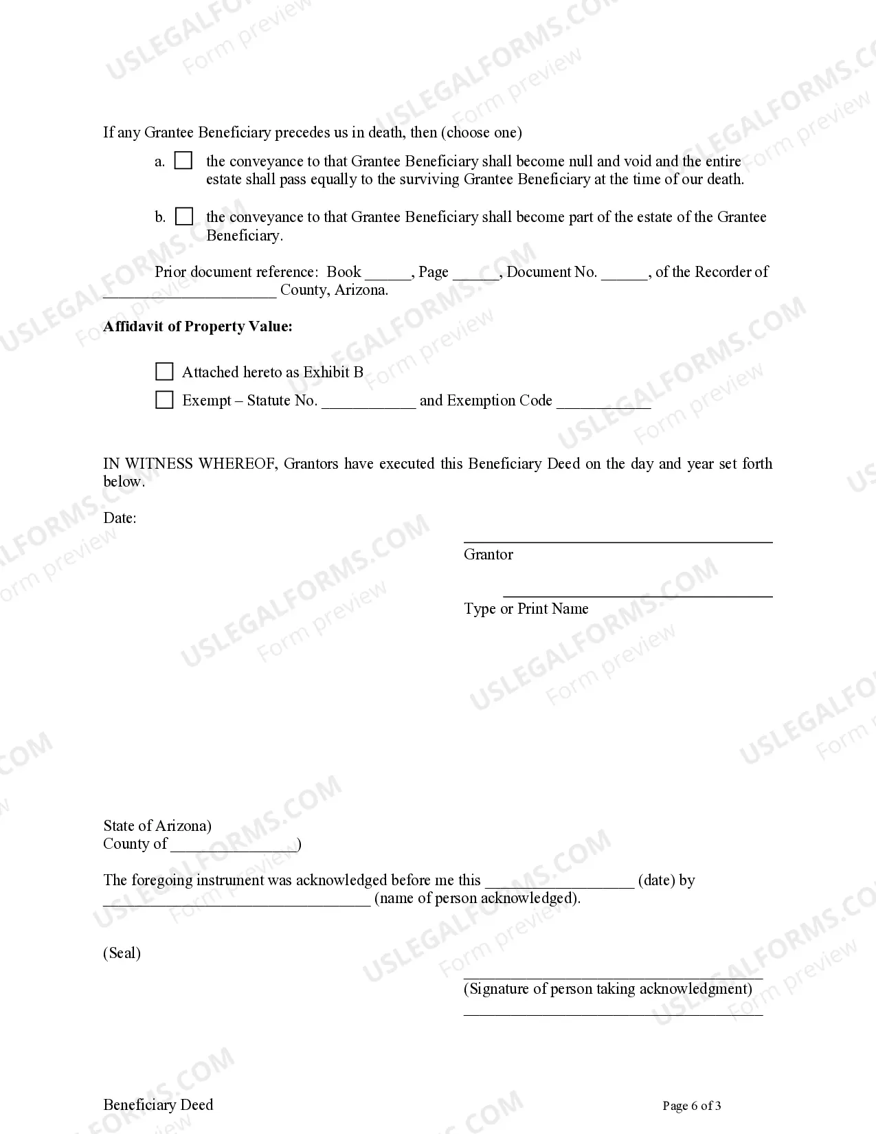 Preview Transfer on Death Deed or TOD - Beneficiary Deed for Two Individuals to Two Individuals