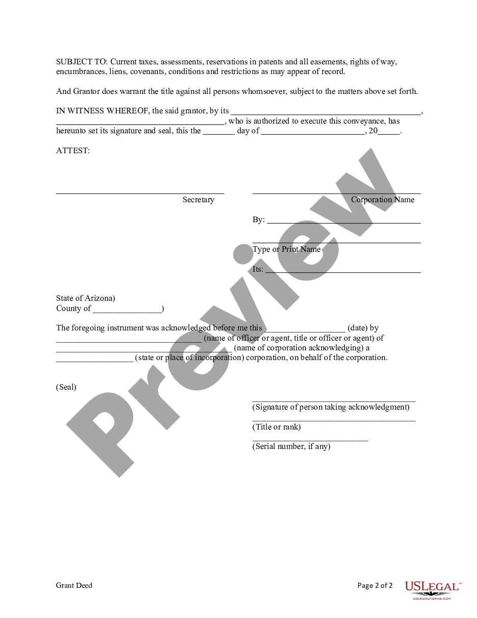 page 5 Grant Deed from a Corporation to a Trust preview