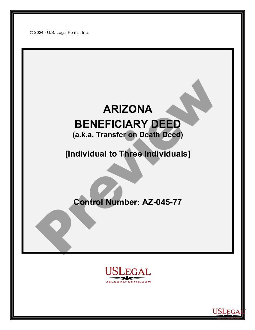 Transfer On Death Deed Arizona Form Us Legal Forms 1584