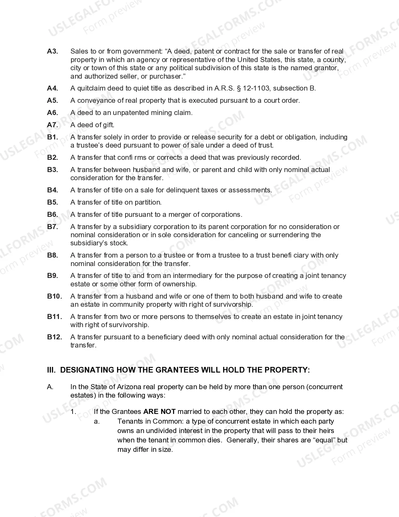 Preview Grant, Bargain and Sale Deed - Individual to Husband and Wife / Two Individuals