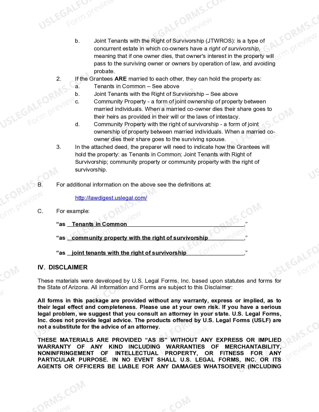 Preview Grant, Bargain and Sale Deed - Individual to Husband and Wife / Two Individuals